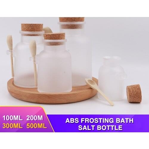 Matte Plastic Bath Salt Bottle Durable Jar Mask Cream Container with Cork Spoon Spray Bottle Pot Cream Box Makeup