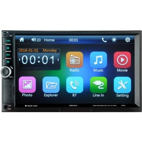 Ouchuangbo 7 inch car mp5 media player audio stereo support BT aux USB mirror link cheaper price