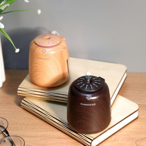 New Creative Explosion Wood Grain L4 Humidifier Home Car Mini USB Aromatherapy Air night Light Atomizing Diffuser