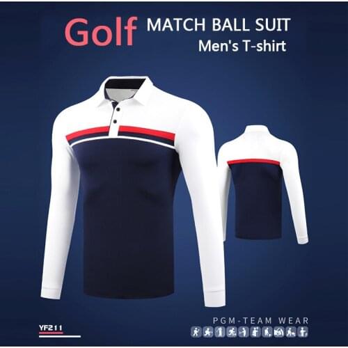 Golf Clothing Mens Autumn and Winter Clothes Golf Long-sleeved T-shirts Mens Business Casual Sports Shirts