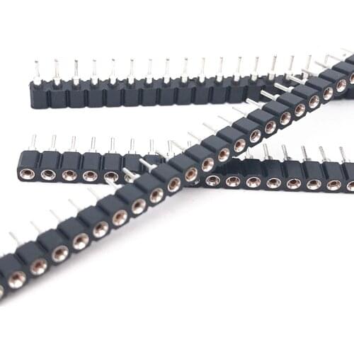 50 pcs 2.54mm Pitch Single Row Round Female pin Header 1x40 Pin Connector Socket
