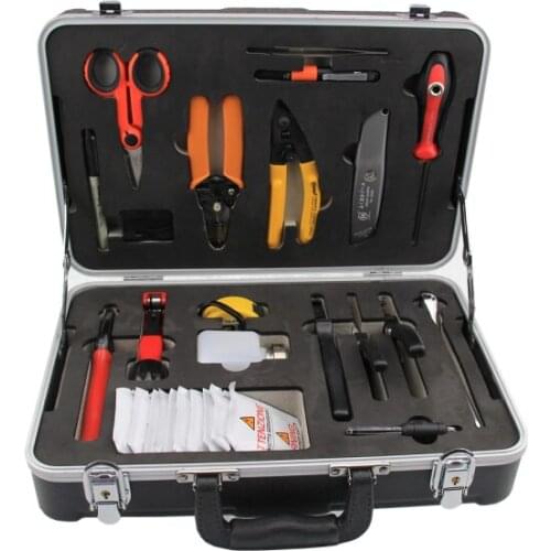 Fully stocked Network Fiber Optical Cable Termination Tool set box KF-6100