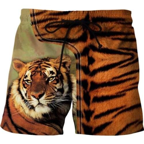 Night Tiger 3D Printed Shorts 2021 Summer Beach Shorts For Men Bungee Cord Pants Culture Casual Fashion Streetwear Dropshipping