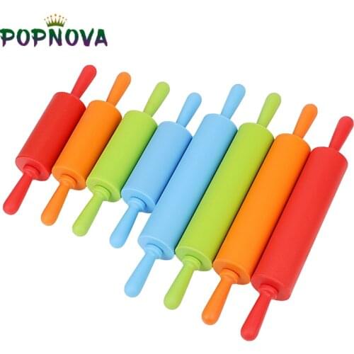 23/30/43.5cm Silicone Dough Roller Middle Size Non-stick Rolling Pin Colorful Pastry Tool Pastry Dough Flour Roller Kitchen