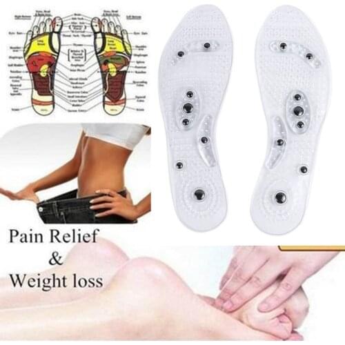 Silicone Slim Insole Magnetic Therapy Anti Cellulite Fatigue Massage Insoles Fat Burner Lose Weight Pads Body Slimming Product