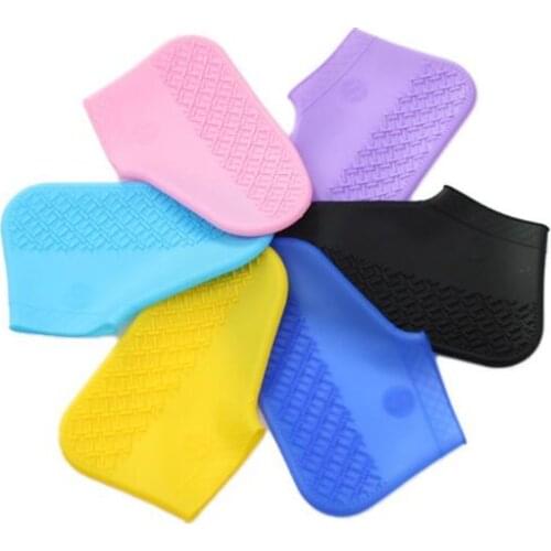 100pairs Silicone Waterproof Shoe Covers Anti-slip Rain Boots Rainproof Shoes Raincoat Reusable Slip-resistant Outdoor Hiking