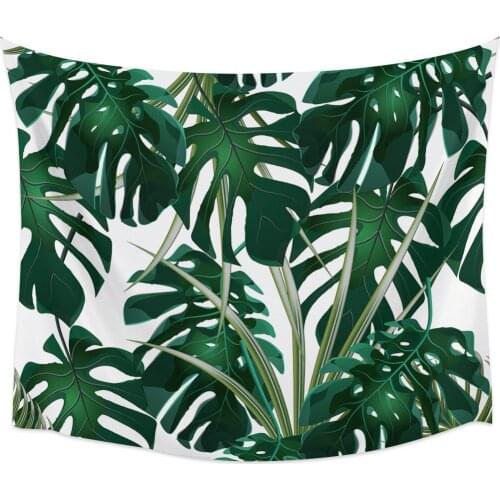 Tropical Leaves Monstera Wall Tapestry Home Wall Decor Tapestry Bedroom Tapestry Wall Hanging Picnic Mat Yoga Mat