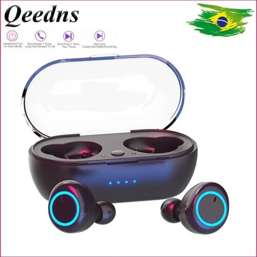 Y50 TWS Bluetooth Earphone Wireless Headphone Stereo Headset Sport Earbuds Microphone With Charging Box For Smartphone