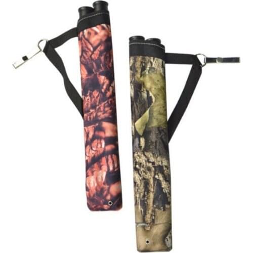 Outdoor Arrows Holder Archery Hunting Arrow Quiver 2 Tubes Adjustable Belt Back Quiver Arrow Bag for Compound Bow Arrows