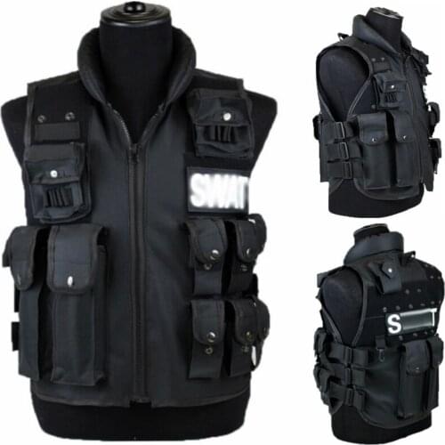 Multifunctional Protective Combat Vest with Removable Pockets CS Waistcoat for Men Women Military Training Outdoor Tactical Vest