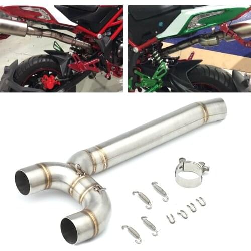 Motorcycle exhaust pipe slip-on escape moto middle link pipe Connect tube For Yamaha fz6 exhaust S2 FZ6N FZ6S FAZER 2004-2010