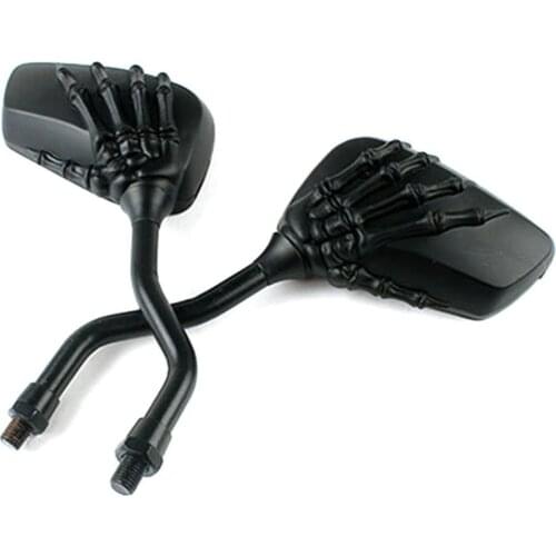 2 Pieces Full Angle Adjustment Electric Car Rearview Mirror Reversing Mirror Skull Claw Motorcycle Rearview Mirror