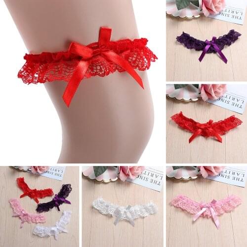 1Pc Lace Floral Bowknot Fashion Leg Garter Belt Sexy Women Girl Wedding Party Bridal Lingerie Cosplay Jartiyer Sexy Suspender