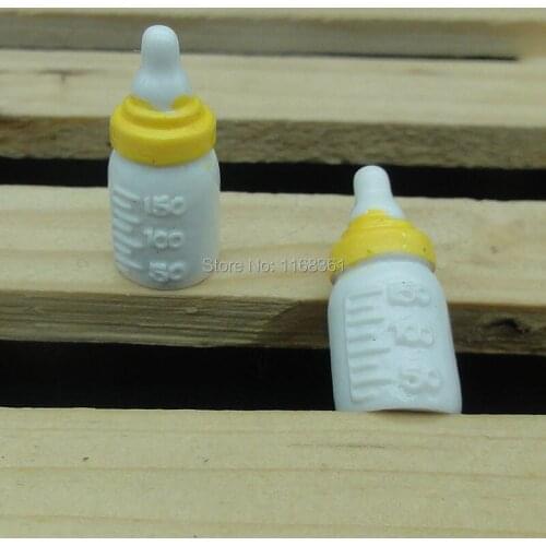 1pcs/lot resin solid white color Pacifier Milk bottle 21mm dollhouse Toy diy for Home Decoration Crafts A033-12