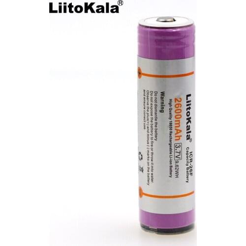 1 pcs. Liitokala original protected 18650 3.7 V 2600 mAh battery icr18650-26fm industrial battery