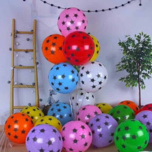 10pcs Mixed Color Football Latex Balloons Decoration Boy Birthday Party Football Club Theme Party Balloons Kids Toys Supplies