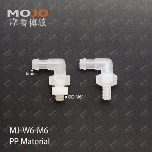 2020 Elbow type joint MJ-W6-M6 6mm to M6 male thread connector pipe fitting 1000pcs