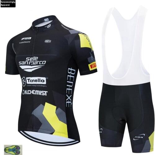 2020 SAN MARC Pro Cycling Clothing Bike Jersey Quick Dry Bicycle Clothes Mens Summer Team Cycling Jersey 20D Bike Shorts Set