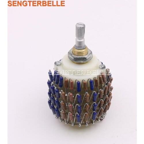 4X24 Steps Four-channel Volume Potentiometer DALE Resistor Quadruple Balanced Preamp Potentiometer 10K&50K&100K