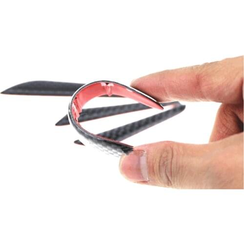 4 pcs car shape carbon fiber bumper door edge anti-collision strip for Renault Megane Kadjar EZ-GO Captur Arkana Zoe