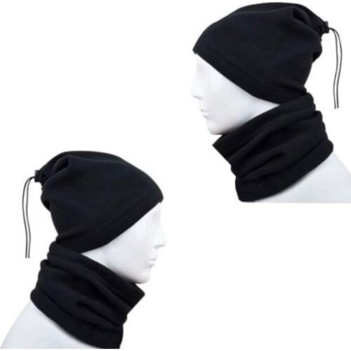 4 in 1 Scarf Winter Unisex Women Men Black Sports Warm Thermal Snood Neck Warmer Face Mask Beanie Hats Wear Collar