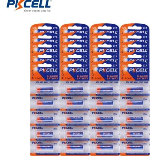100PCS PKCELL 12v Battery 27a Aklaine Battery Alarm-Remote Dry Alkaline Battery Cells 27A 27MN L828 A27 Batteries for Doorbell