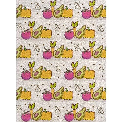 Vegetable and fruit Lychee Pattern Synthetic Leather Sewing Accessories Bow Knot Bag Crafts PU 22X30cm A4