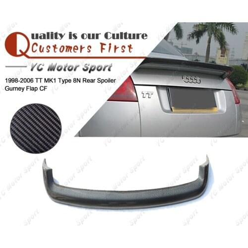 Car Accessories Carbon Fiber Trunk Wing Fit For 1998-2006 TT MK1 Type 8N Rear Trunk Spoiler Gurney Flap