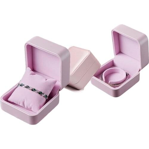 Elegant Bracelet Bangle Storage Box PU Leather Watch Display Packaging Box