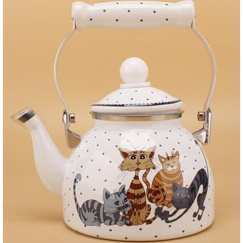 Porcelain Enamels Teapot Kettle Coffee Milk Teapot Medicine Pot Induction Cooking Gas Universal Household