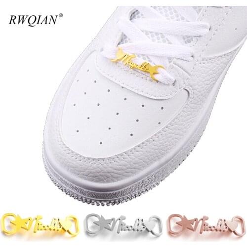 Personalized Name Custom Shoe-buckle Stainless Steel Jewelry Customized Nameplate Buckie Gold Charm Baby Adult Leisure Shoe Tags