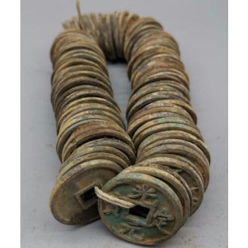 China brass archaize copper money crafts statue