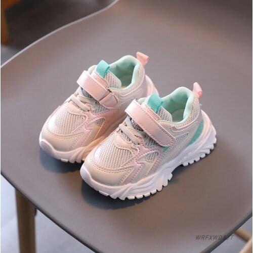 2021 Kids Girls Autumn Fashion Sneakers For Children Boys Breathable Air Mesh Sports Casual Shoes Size 21-30