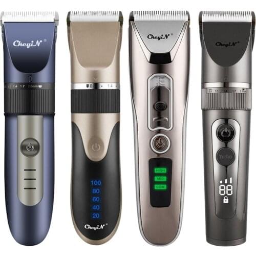 Professional Low Noise Electric Hair Clipper Cordless Hair Trimmer Ceramic Blade Hair Cutting Machine Fine Adjustable Barber USB