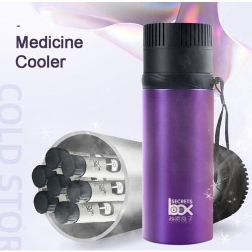 Medicine Cooler Portable Mini Insulin Refrigerator Cooler Medical Travel Cooling Case 220V USB Cable Vacuum Bottle