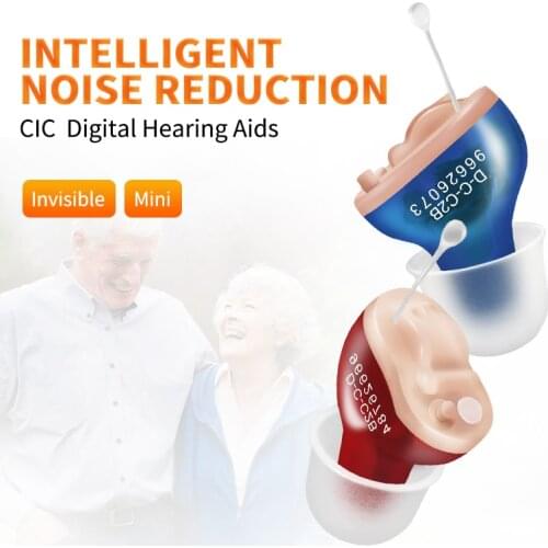 T27 Mini CIC Hearing Aids Invisible Sound Amplifier For Deafness Elderly Adjustable Micro Wireless Ear Care Aids Portable Device