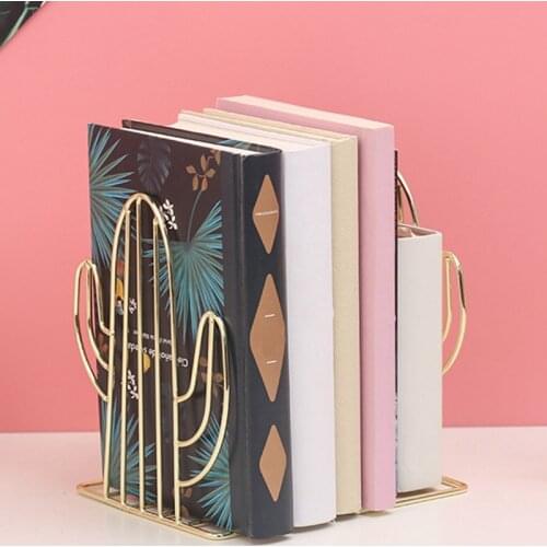 Nordic ins Style Multifunctional Portable Reading Bookshelf Metal Book Stand Fordable Document Book Holder Office Accessories