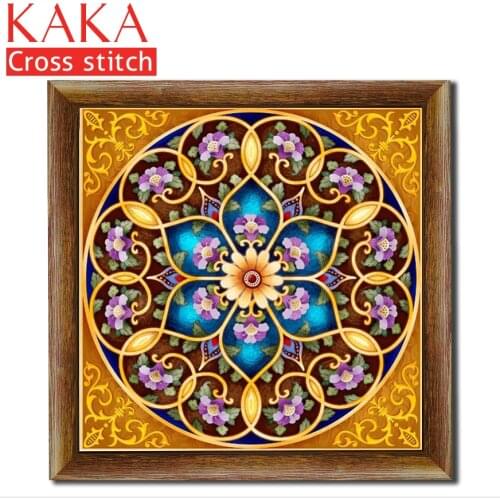 Cross stitch kits,Embroidery needlework sets with printed pattern,11CT-canvas for Home Decor Painting,Flowers Full NCKF032