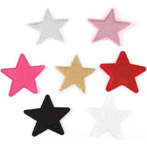 Hot Sale Diy Decor Sew on Iron on Sequins Stars Patch Accessory for Backpack Hat Jacket Embroidery Appliques