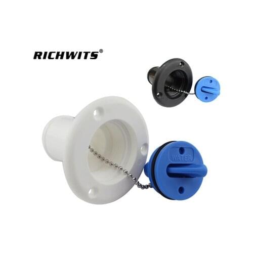 Nylon Plastic UV stabilized Marine hardware Deck Filler of WATER 38mm Socket boat RV Motorhome yacht Caravans camper vans truck