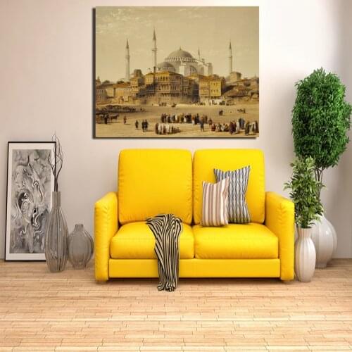 Islamic Ottoman Empire Wall Art Canvas Poster And Print Canvas Painting Oil Decorative Picture Living Room Home Decor Framework