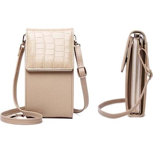 Bag Womens 2021 New Mobile Phone Bag Mulitifunctional Mini Single Shoulder Bag Stone Pattern Small Wallet Purse Lightweight