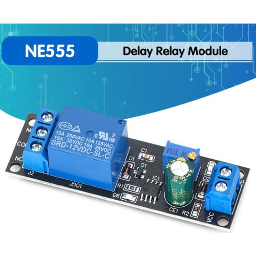 NE555 Timer Switch Adjustable Module Time delay relay Module DC 12V Delay relay shield 0~10S