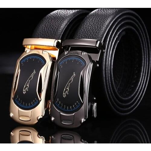 Business Genuine Leather Alloy Automatic buckle Belt for Men Women Unisex Plus Size Fancy Vintage Designer Jean Cintos Belts