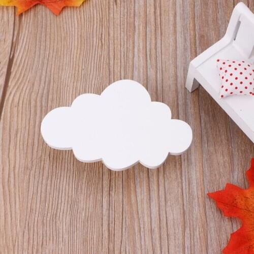 Cute Cloud Hooks Wooden Clothes Hanger Wall Decor Children Bedroom Pendant X4YD4