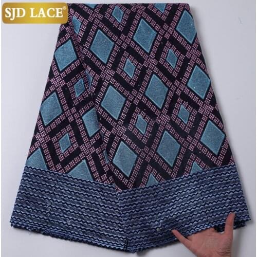 SJD LACE African Dry Lace Fabric Embroidery Swiss Voile Lace In Switzerland 2021Cheap Sale Style Design For Nigerian Man A2204