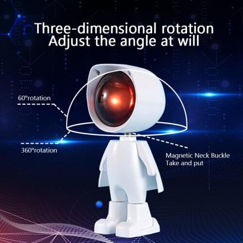 NEW USB LED Night Light Robot Sunset Lamp Starry Projector Touch Control Photography Home Room Wall Decoration Projection Light