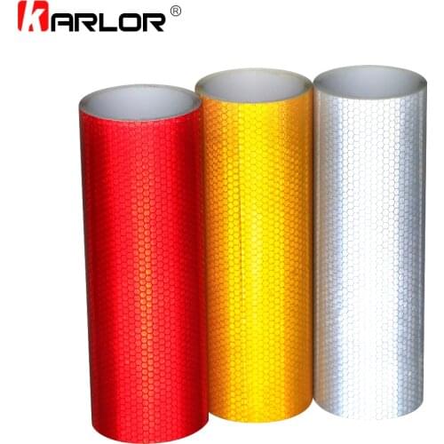20cmx3m Safety Mark Reflective Tape Stickers Car Styling Self Adhesive Warning Tape Automobiles Motorcycle Auto Reflective Film