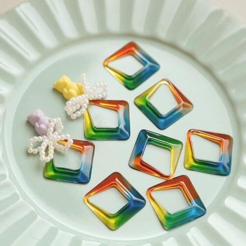 Japanese miscellaneous retro glazed texture uv resin styling frame handmade earrings pendant DIY jewelry materials