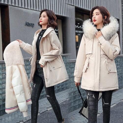 Pai Overcome Women Winter Clothing The Long Section Jacket 2021 Female New Loose Velvet Thick Detachable Liner Cotton Coat A288